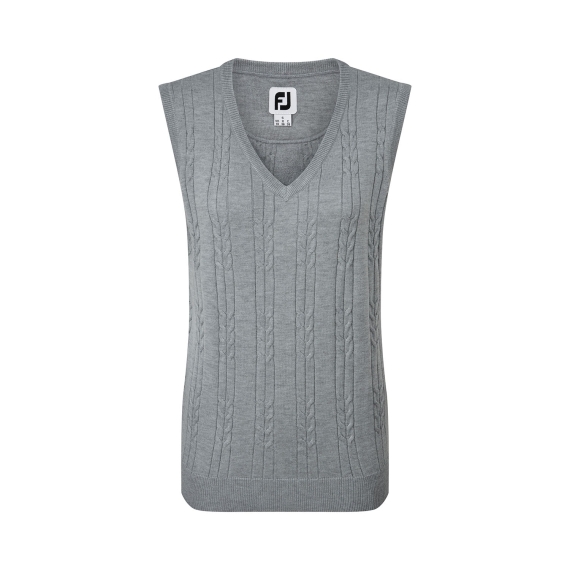 FootJoy Wool Blend Cable Knit Vest Slipovers from Miss Designer Golf Golf Clothing Discount Go