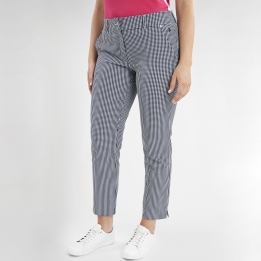 Green Lamb Gingham Cropped Trousers | Cropped Trousers from Miss